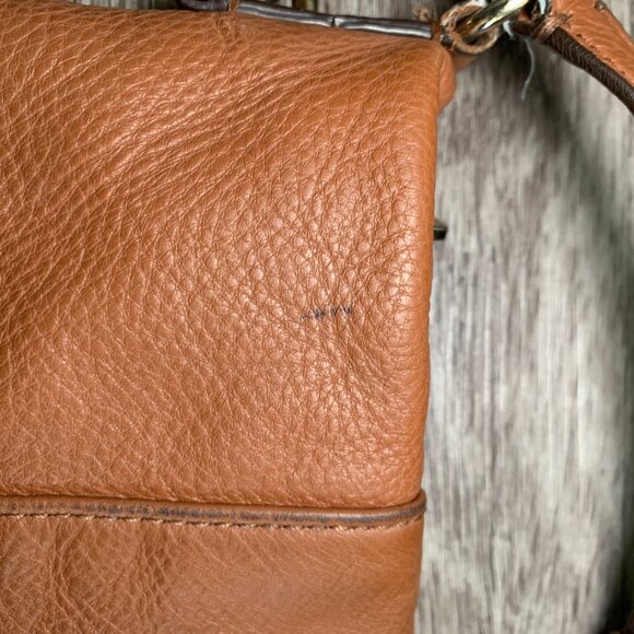 Womens Coach Isabelle Brown Pebbled Leather Shoulder Zip Bag Purse F34511 - Picture 12 of 12